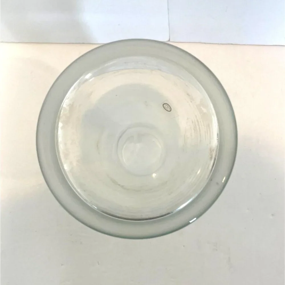 Vintage Clear Glass Flask Vase Hungary Beaker Shaped Chemistry Vibes 7.5